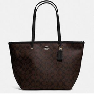 Coach Signature Street Zip Tote Style 34104